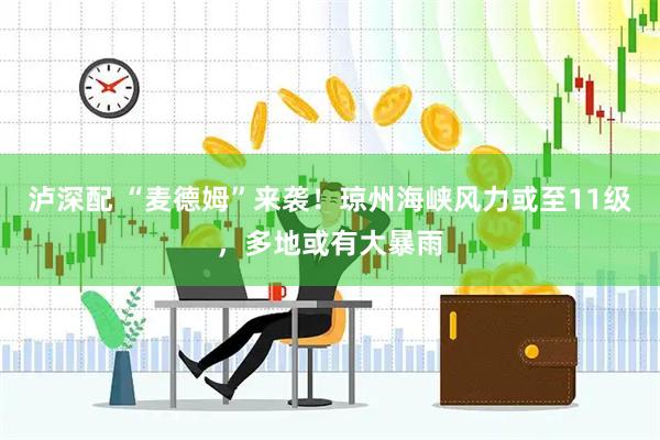 泸深配 “麦德姆”来袭！琼州海峡风力或至11级，多地或有大暴雨